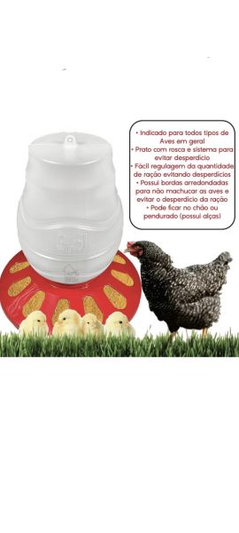 Comedouro automatico 3,5L para aves