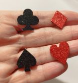 Naipes de Baralho Preto e Vermelho (96 Adesivos)