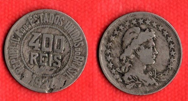 V116-1 - 400 Réis 1927 - Tiragem  BAIXA 738.250