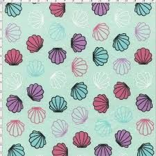 TECIDO CIRCULO ESTAMPADO-CONCHAS
