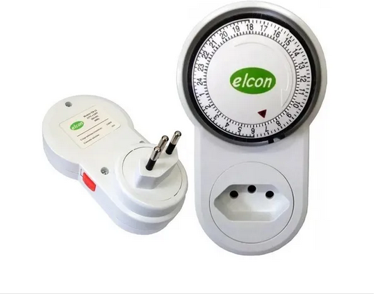 Timer Analógico Elcon Temporizador Liga Desliga Bivolt TM-22