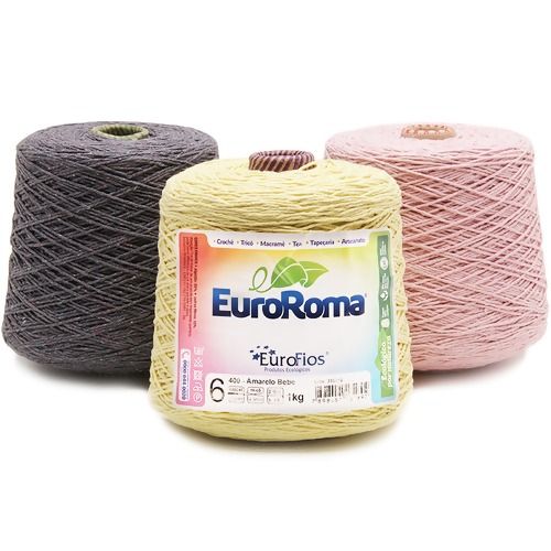 Barbante EuroRoma Colorido N°6 - 1Kg cada(Informar cor, numeração do pedido na caixa de mensagem)