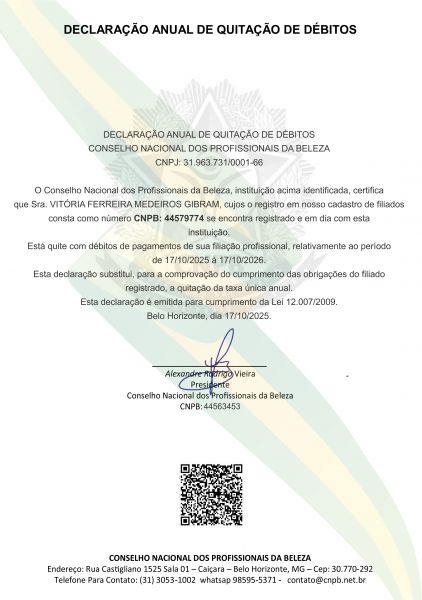 VITÓRIA FERREIRA MEDEIROS GIBRAM