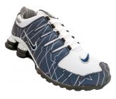 Tênis Nike Shox NZ Azul Marinho Branco e Cromado