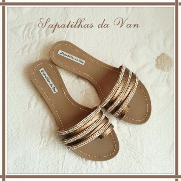 Rasteira Luxo Bronze