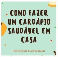 Como fazer um cardápio saudável em casa - ebook