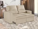 Estofado Retr Recl New Napoli Vel Bege Inca 02 Idealle