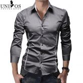 Camisa Social Masculina Manga Longa Casual Homem De Negocio