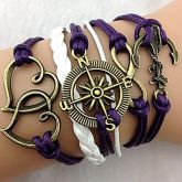 Pulseira Artesanal, em Couro, Frete Gátis.