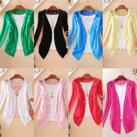 Cardigan Costas em renda