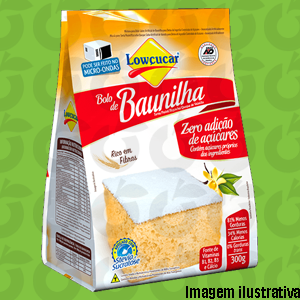 Mistura para Bolo Baunilha Zero Açúcar 300 Gramas Lowçúcar