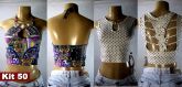 kit 30 blusa Top croped com bengaline diversos