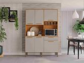15392.Kit Cozinha New Siena 6P1G Cinamomo.Off White Salleto