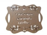 CÓD-CA10 PLACA CASAMENTO EM MDF CRU VOCÊ SEMPRE SERÁ MINHA ESCOLHA 40X31