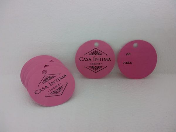 Etiqueta 5cm x 5cm Redonda (Frente e Verso)