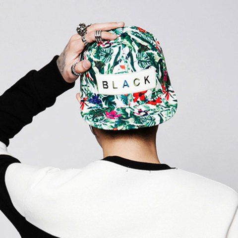 Boné black green R62