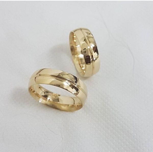 ALIANÇAS 7 MM COM FRISO