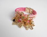 Pulseira Pink Berloques Férias
