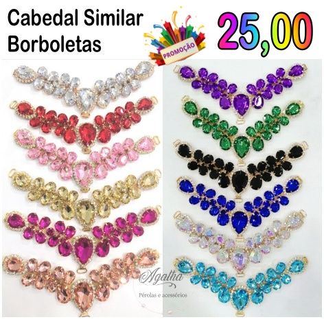 Cabedal Borbolelas Similar "PROMOÇÃO" Várias cores