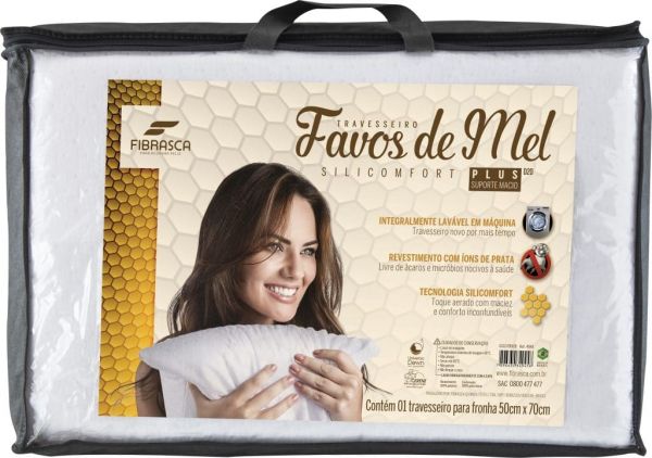 Travesseiro fibrasca Favos de mel - 50x70
