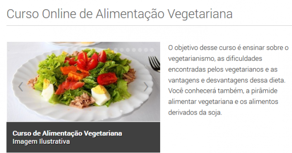 Curso Online de Alimentação Vegetariana