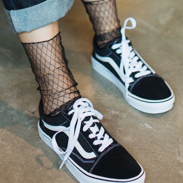 Meia Fishnet Soquete