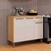 Balcao Classico 91 3P1G Cinamomo.Off White Arte Moveis