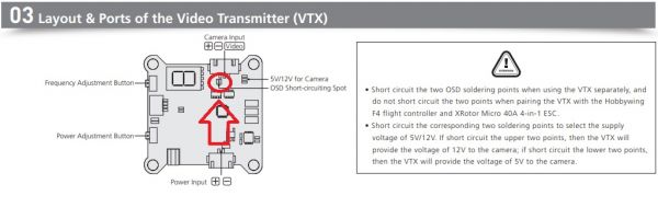 Transmissor de Video Hobbywing Xrotor 5.8GHZ / 25mw - 200mw - 600mw / Lipo 7-25V