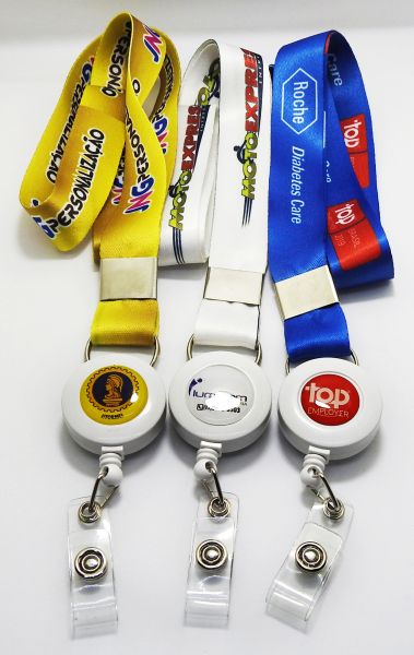 Porta Crachás Com Cordinha Personalizados