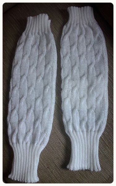 Polaina Anita Branca Lurex