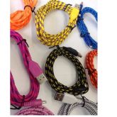 Cabo Dados Tecido Nylon Colorido Iphone 5 6 7 Plus Ipad 3m