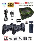 Video Game Console 2.4G Double Wireless Controller Game Stick 4K 10000 Games 64GB Retro Games For PS