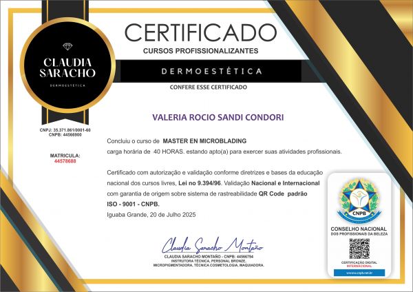 VALERIA ROCIO SANDI CONDORI