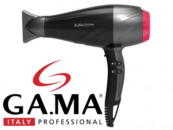 Secador de Cabelo Profissional Gama Italy - Aura Titanium com Íons 2300W 2 Velocidades - 2 PORTA-FIL