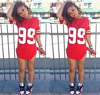 2015 New Fashion Summer Wear Sexy T camisa, letra impressa Digital O-pescoço manga curta esporte ati