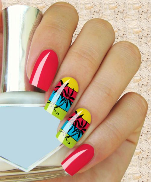 Películas e Adesivos para Unhas Mod. Amor de verão Cód. AV-003