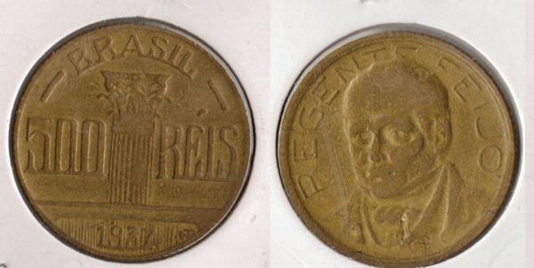 V154-2 - 500 Réis 1937 - Tiragem 4.451.0000