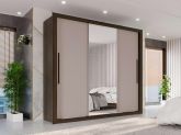 12604.Roupeiro Panama 3P4G com 1 Espelho Savana.Off White Flex Salleto