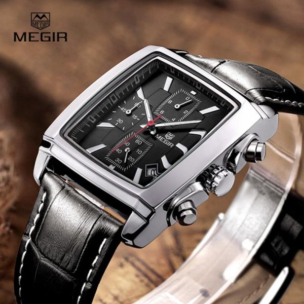 MEGIR M2028 Male Quartz Watch  -  BLACK 1