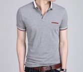 Camisa Masculina Casual Polo Manga Curta Verão Homens De Est