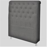 Cabeceira Solteiro Paris 90 Veludo Chumbo 1704 SR Cabec