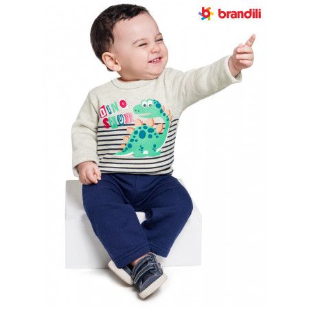 Conjunto Moletom Bebê Dino Brandili