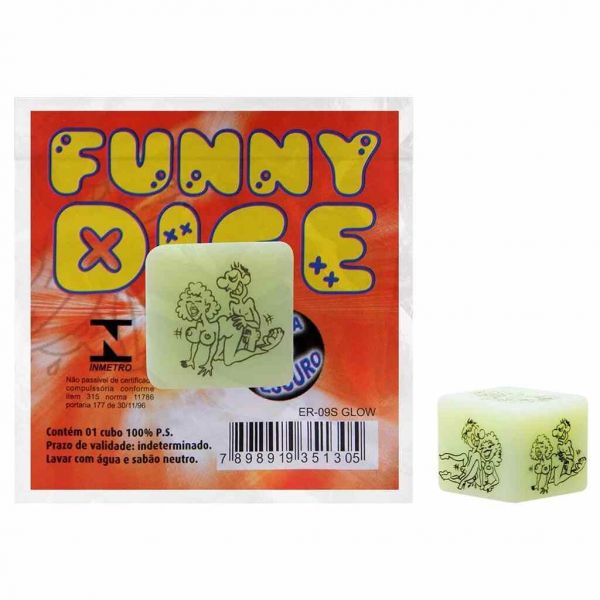 Dado Funny Hétero Simples Brilha no Escuro