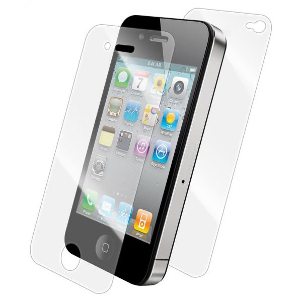 PELICULA TRANSPARENTE FRENTE E VERSO PARA IPHONE 4