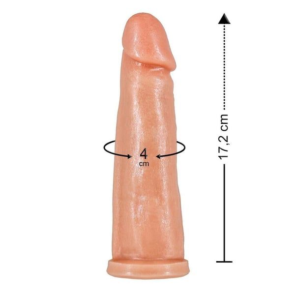 Penis Garanhão Sem Vibro 17,2 X 4Cm