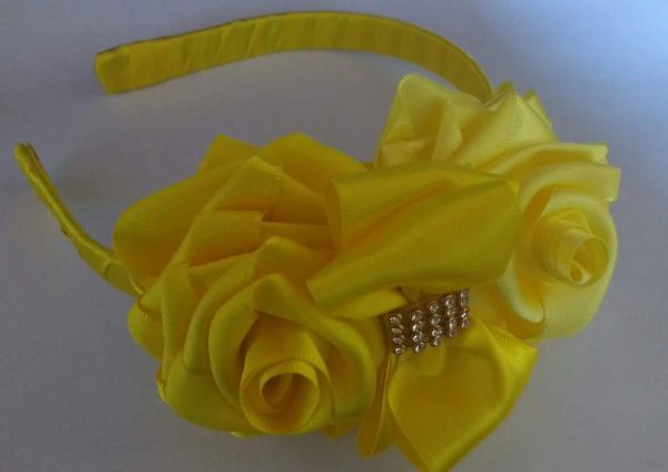 Arco - Flor de cetim + Laço