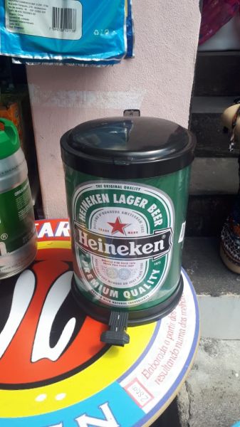 BALDE LIXEIRA DE PEDAL HEINEKEN