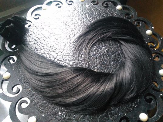 Cabelo Fibra Futura Preto 70cm 160g
