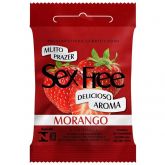 PRESERVATIVOS LUBRIFICADOS AROMÁTICOS COM 3 UNIDADES SEX FREE MORANGO