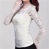 Moda Luxo: Blusa Poliester Renda, de Ótima Qualidade. Frete Grátis.